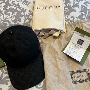 Gucci Monogram Web Baseball Hat. NWT